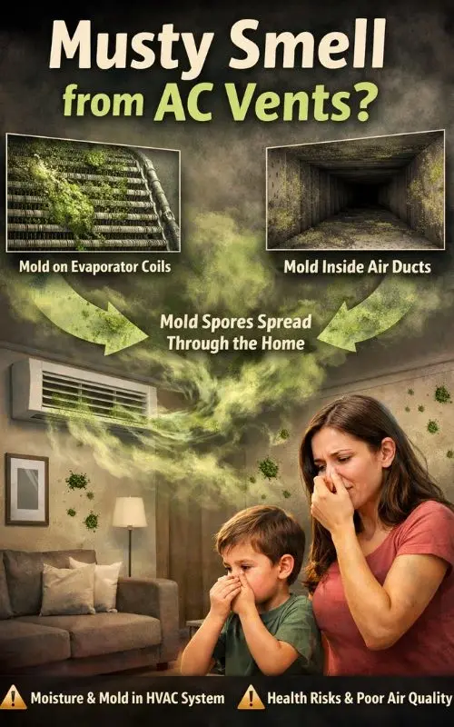 What Does a Musty Smell from AC Vents Actually Mean