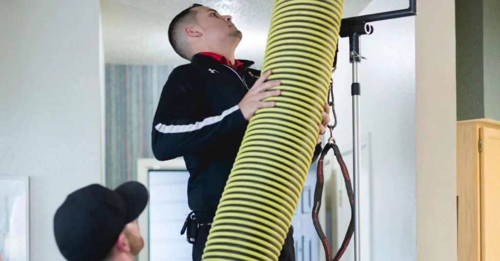 Professional HVAC cleaning service in Atlanta removing dust from ventilation system, How HVAC Cleaning Improves Indoor Air Quality in Atlanta