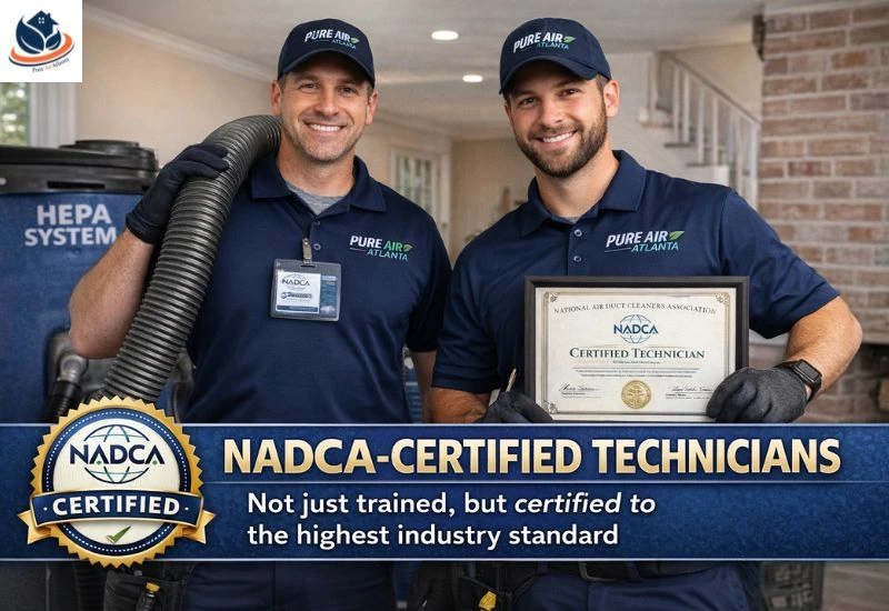 Pure Air Atlantas certified technicians use professional-grade rotary cleaning systems to clear every inch of your dryer vent, from the appliance connection all the way to the exterior wall exha