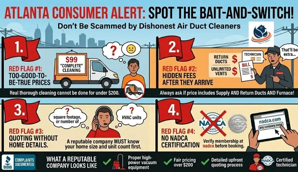 Red Flags How to Spot Bait-and-Switch Air Duct Cleaners in Atlanta air duct cleaning cost atlanta