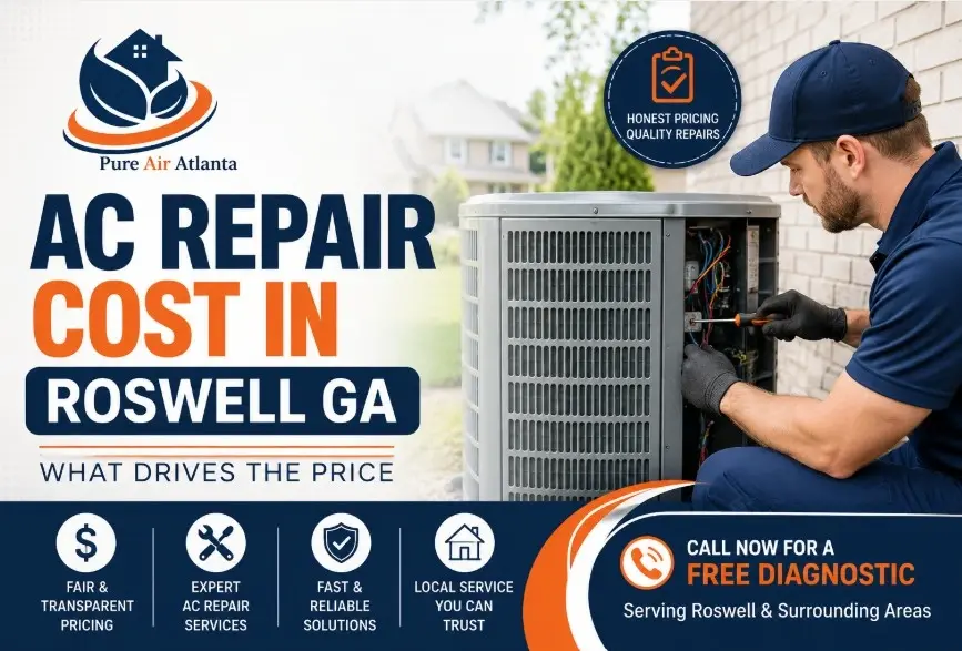 AC Repair Cost in Roswell GA: What Drives the Price Updated for 2026 | Pure Air Atlanta