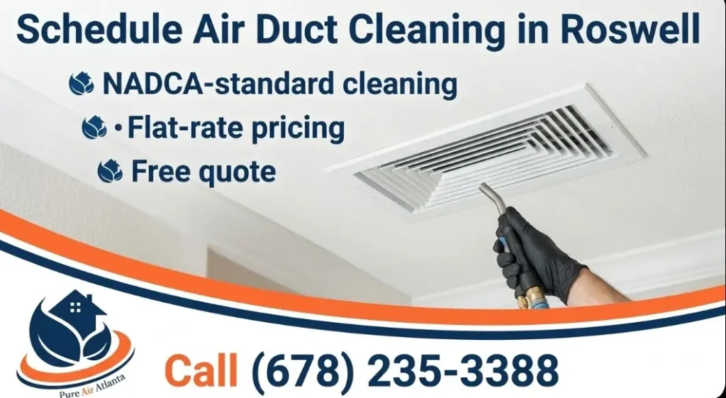 AIR DUCT CLEANING ROSWELL GA | Pure Air Atlanta 1 Air duct cleaning Roswell GA (678) 235-3388