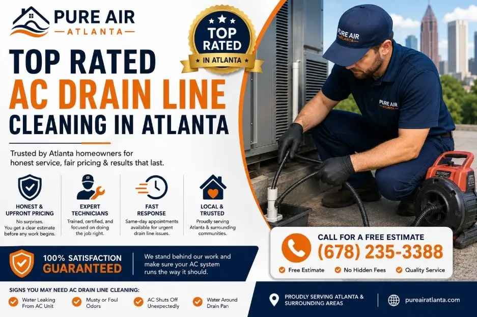 Top Rated AC Drain Line Cleaning Atlanta | Pure Air Atlanta 2 Top Rated AC Drain Line Cleaning Atlanta-Pure Air Atlanta