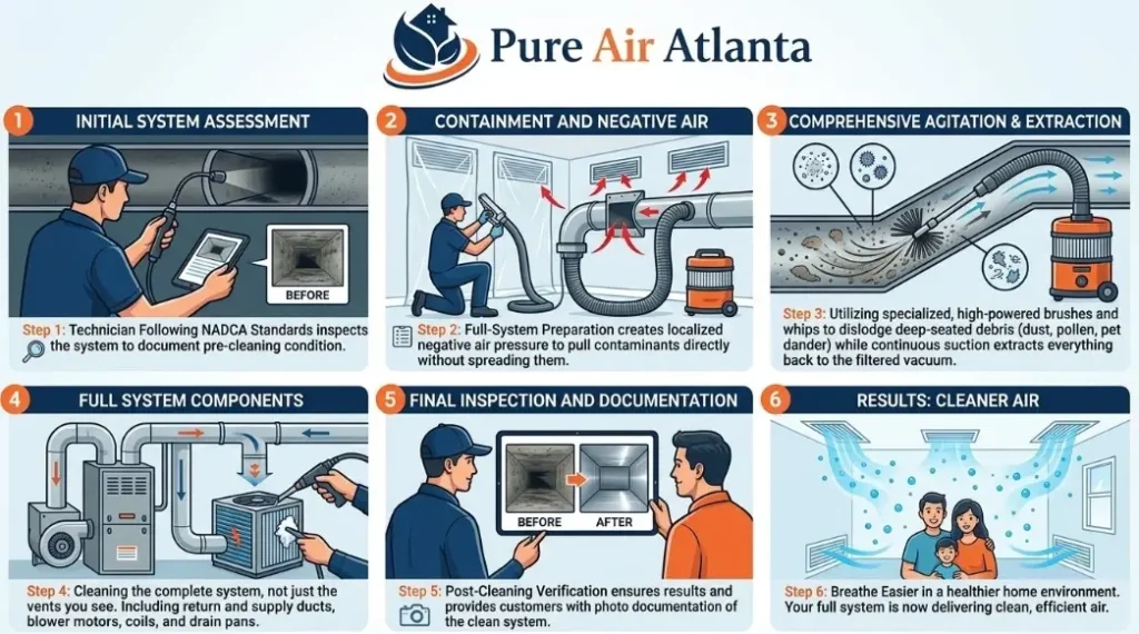 AIR DUCT CLEANING ROSWELL GA | Pure Air Atlanta 3 What Air Duct Cleaning Actually Involves
