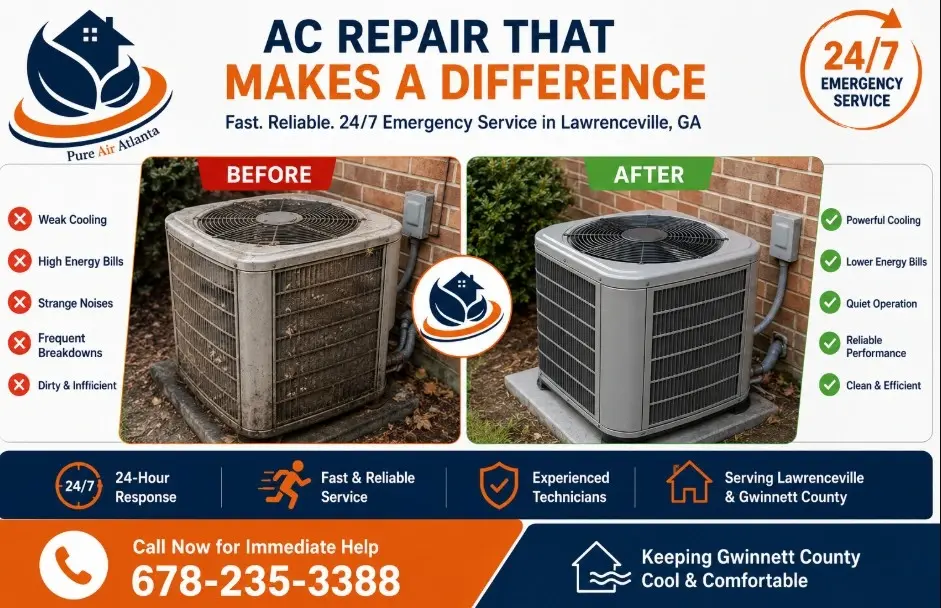 24 Hour AC Repair Lawrenceville GA | Emergency Service 1 24 hour AC repair Lawrenceville GA, call 678-235-3388 now.