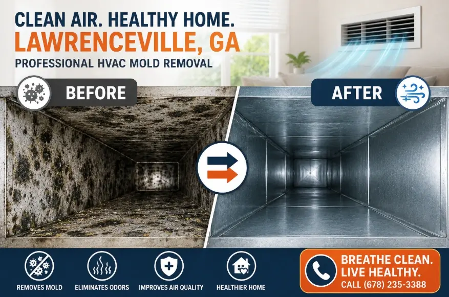 Mold in HVAC System Lawrenceville GA | Signs, Risks & Cost 2 (678) 235-3388 - Spot mold in your HVAC system Lawrenceville GA before it spreads.