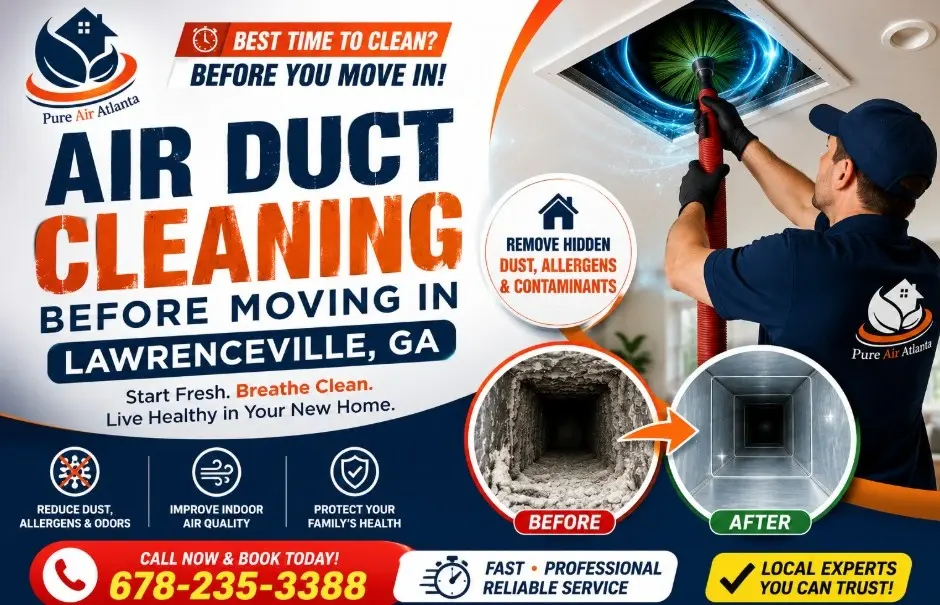 Air Duct Cleaning Before Moving In Lawrenceville GA 1 Call 678-235-3388. See why new and resale buyers shouldn't skip this step.