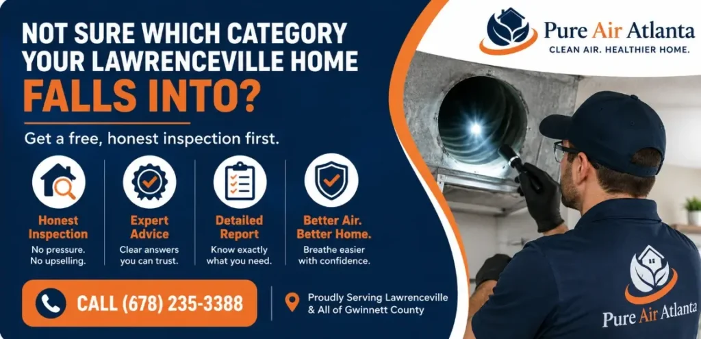 Not sure which category your Lawrenceville home falls into? Get a free, honest inspection first.