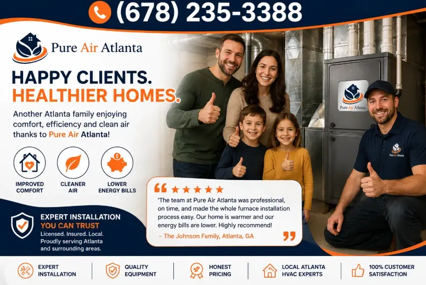 Real 2026 furnace installation cost in Atlanta, GA by size, fuel type and efficiency.