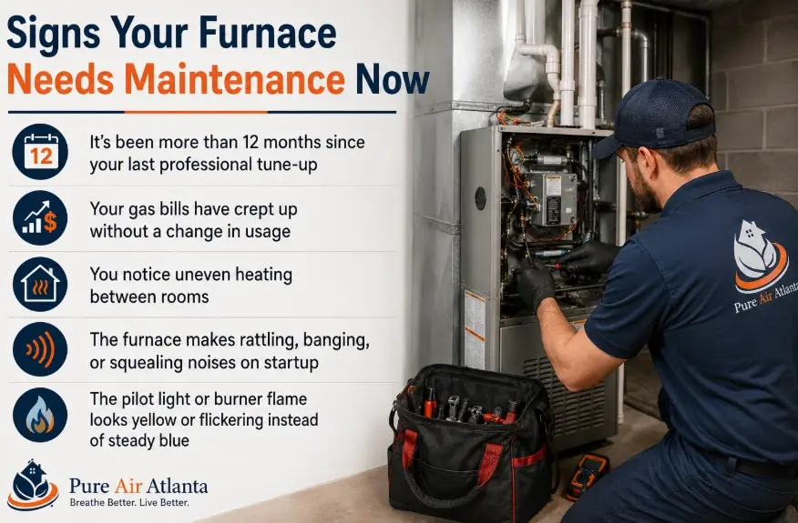 See what furnace maintenance Tune Up Atlanta GA costs
