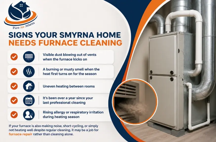 Furnace Cleaning Smyrna GA | Cost & What's Included 3 Signs Your Smyrna Home Needs Furnace Cleaning