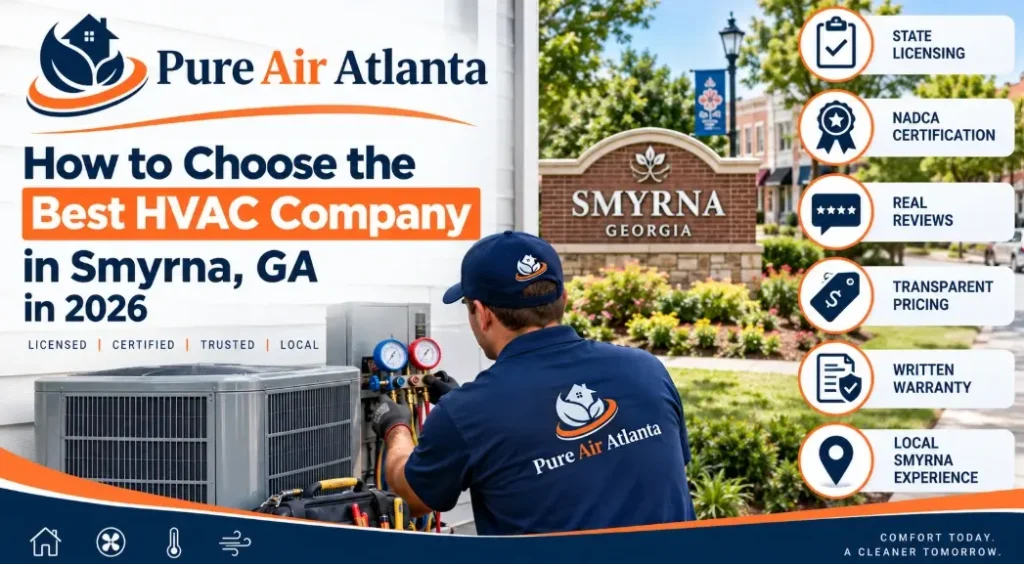 Best HVAC Companies Smyrna GA (2026 Reviewed) | Pure Air Atlanta 1 (678) 235-3388 — Comparing the best HVAC companies in Smyrna GA for 2026