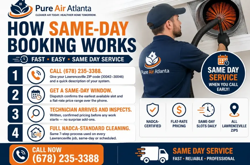 Air Duct Cleaning Same Day Lawrenceville GA guide 2026 2 (678) 235-3388 same-day air duct cleaning Lawrenceville GA