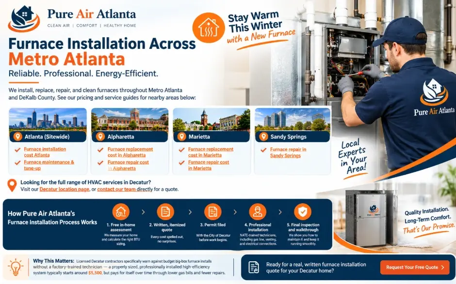 Furnace Installation Across Metro Atlanta Locations