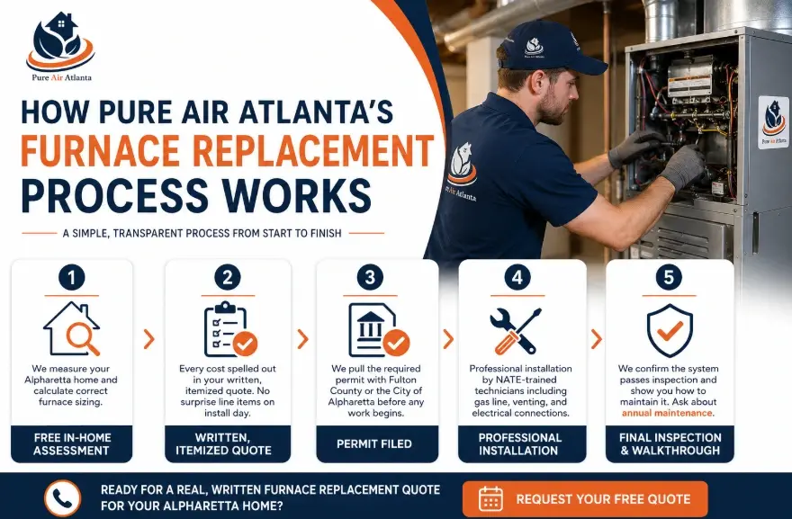 How Pure Air Atlanta's Furnace Replacement Process Works
