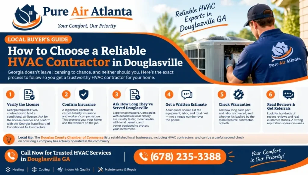 Heating and Air Douglasville GA: How to Choose a Company 1 How to Choose a Reliable HVAC Contractor in Douglasville