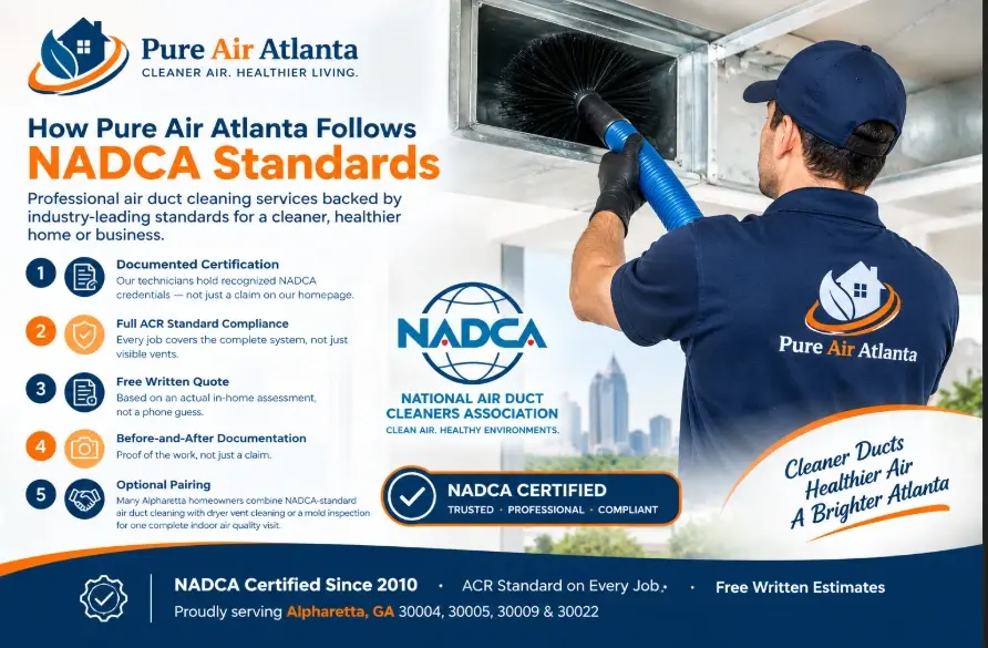 NADCA certified duct cleaning Alpharetta