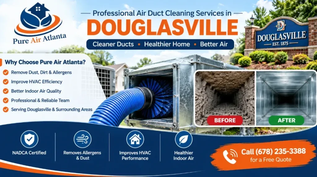 Best Air Duct Cleaning Companies Douglasville GA (2026 Guide) | Pure Air Atlanta 1 The Real Checklist: What to Verify Before Booking