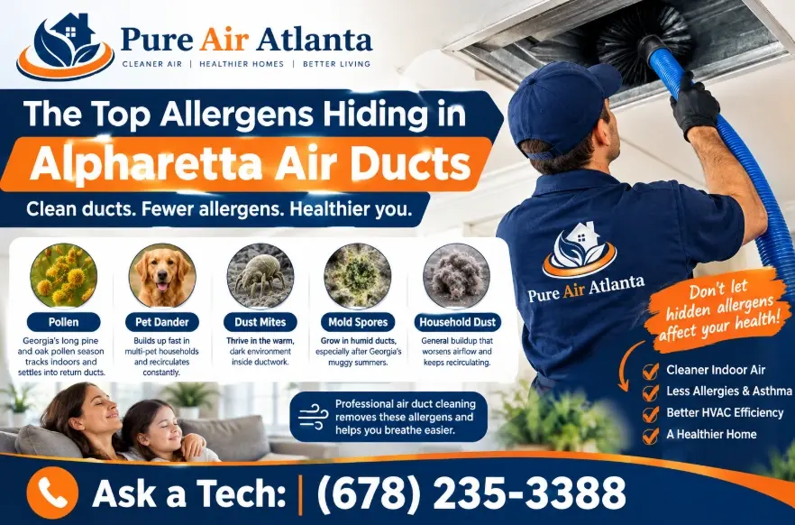 The Top Allergens Hiding in Alpharetta Air Ducts
