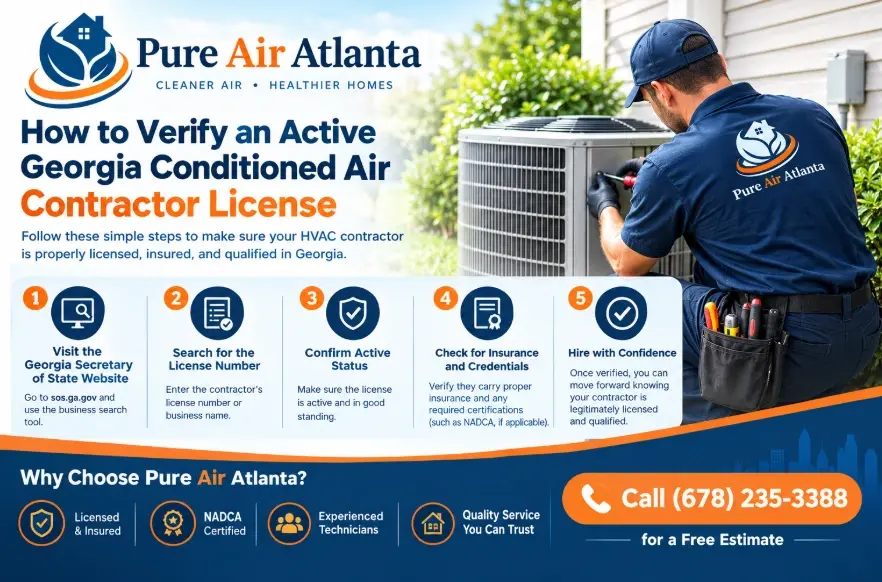 Verify an Active Georgia Conditioned Air Contractor License