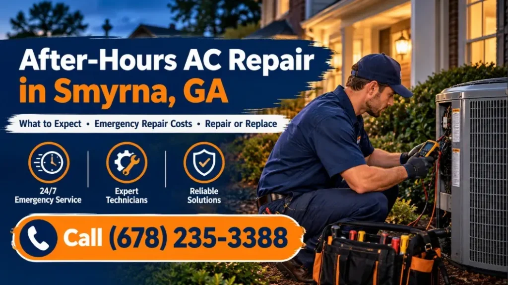 24 Hour AC Repair Smyrna GA: What to Expect in an Emergency 1 What Happens When You Call for After-Hours AC Repair