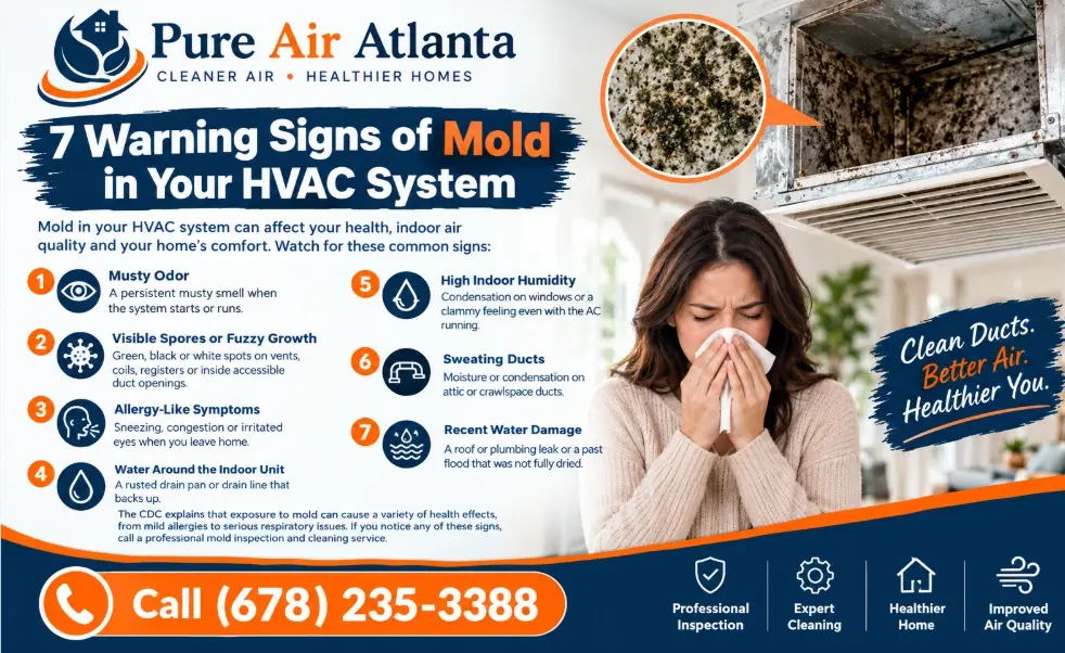 Mold in HVAC System Douglasville GA: Signs, Causes & Fixes 2 7 Warning Signs of Mold in Your HVAC System