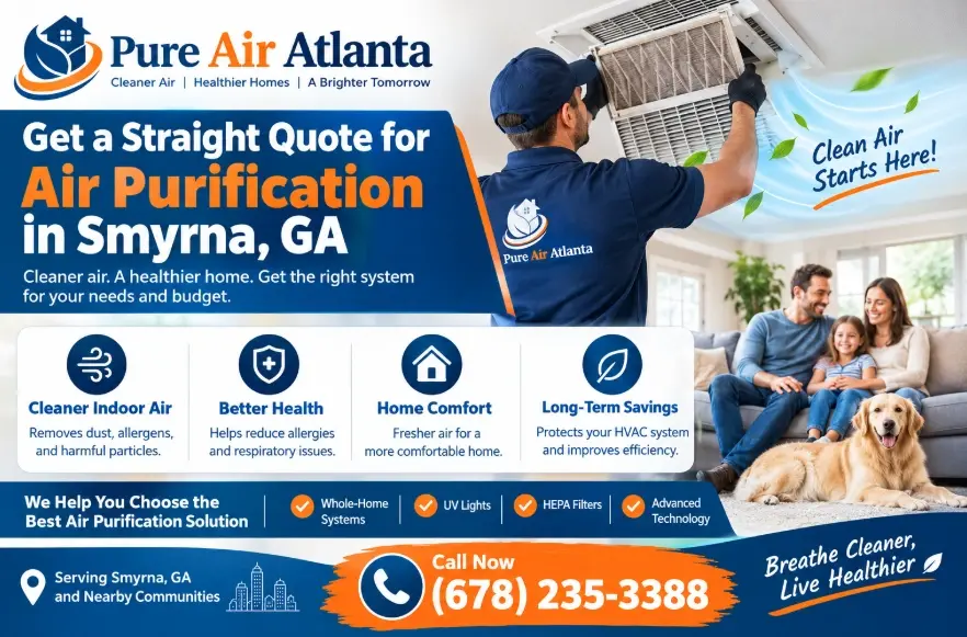Air Purification Cost Smyrna GA: Systems & How They Work 2 Get a Straight Quote for Air Purification in Smyrna GA