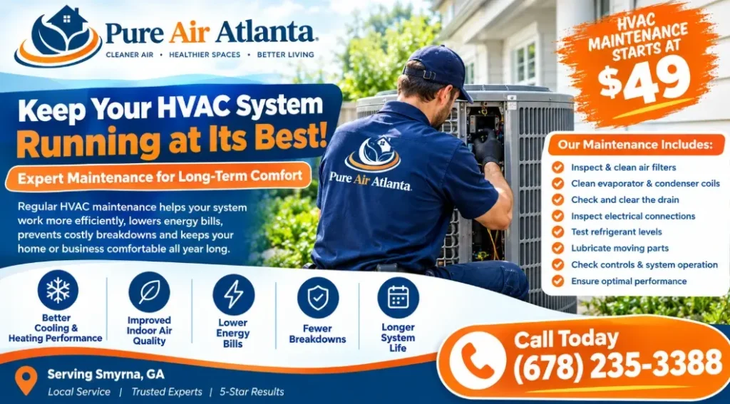 HVAC Cleaning Cost Smyrna GA (2026 Pricing Maintenance Guide) 1 HVAC Cleaning Cost in Smyrna GA: Typical Price Ranges