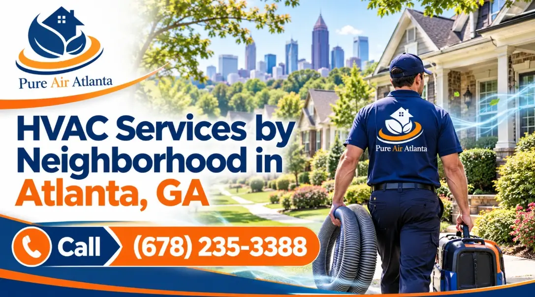 HVAC Services by Neighborhood in Atlanta | Pure Air Atlanta 1 HVAC Services by Neighborhood in Atlanta, GA