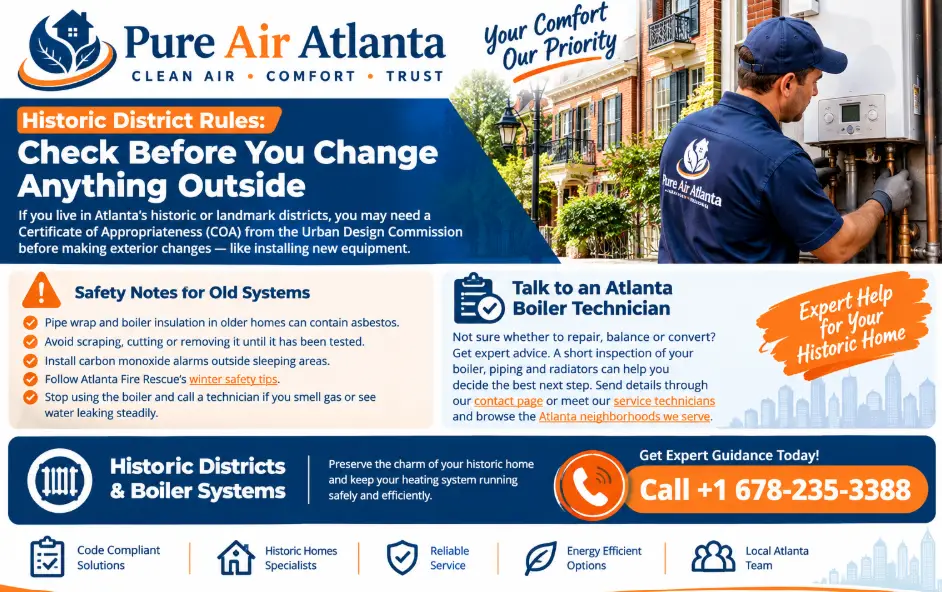 Keeping Radiator Heat in a Historic Atlanta Home: Repair, Balance or Convert? 3 Historic District Rules: Check Before You Change Anything Outside
