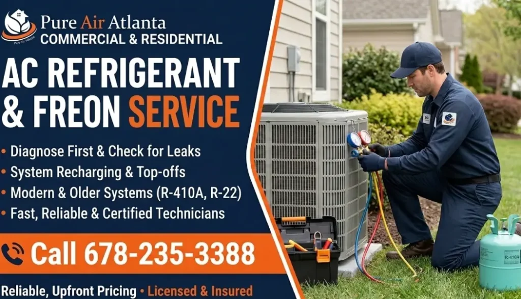 How Pure Air Atlanta Handles a Freon Recharge
