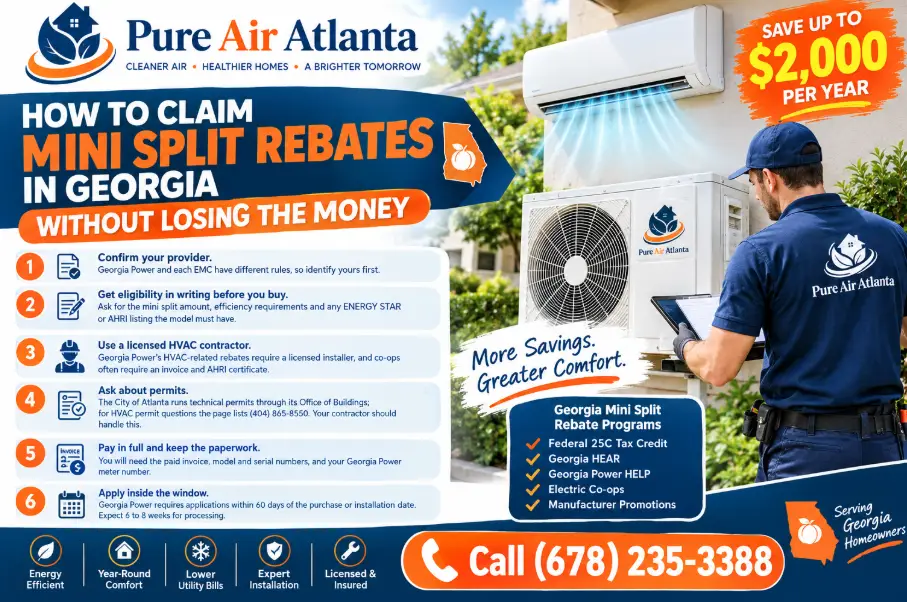 Mini Split Rebates Georgia 2026: What's Still Available 2 How to Claim Mini Split Rebates in Georgia Without Losing the Money