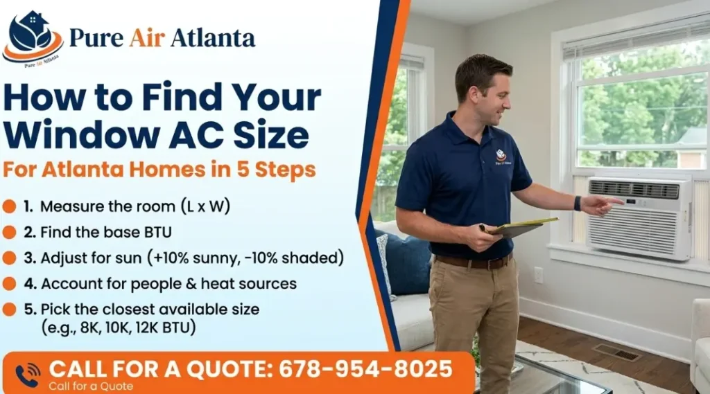 How to Find Your Window AC Size BTU Atlanta Homes Need in 5 Steps

