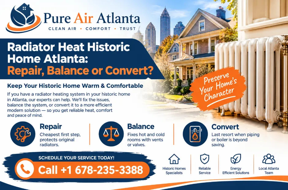 Radiator Heat Historic Home Atlanta