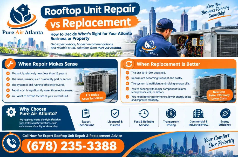 Rooftop Unit Repair vs Replacement: How to Decide
