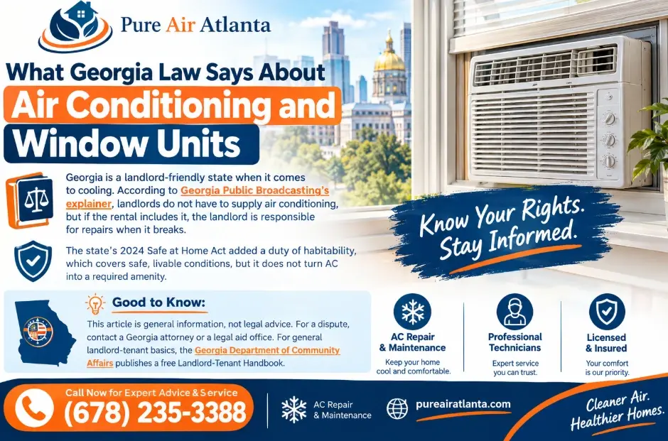 Window Air Conditioner Rules for Atlanta Apartments, Condos and HOAs 2 What Georgia Law Says About Air Conditioning and Window Units