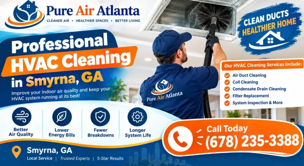 HVAC Cleaning Cost Smyrna GA (2026 Pricing Maintenance Guide) 2 Why Pure Air Atlanta for HVAC Cleaning and Maintenance in Smyrna