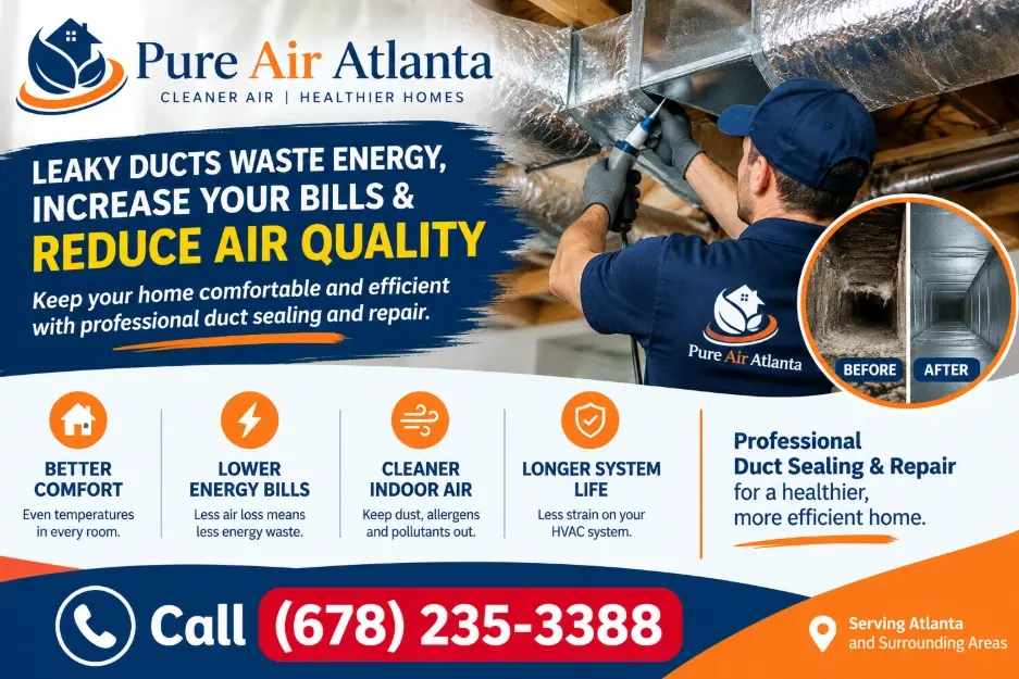 leaky ducts energy loss Douglasville