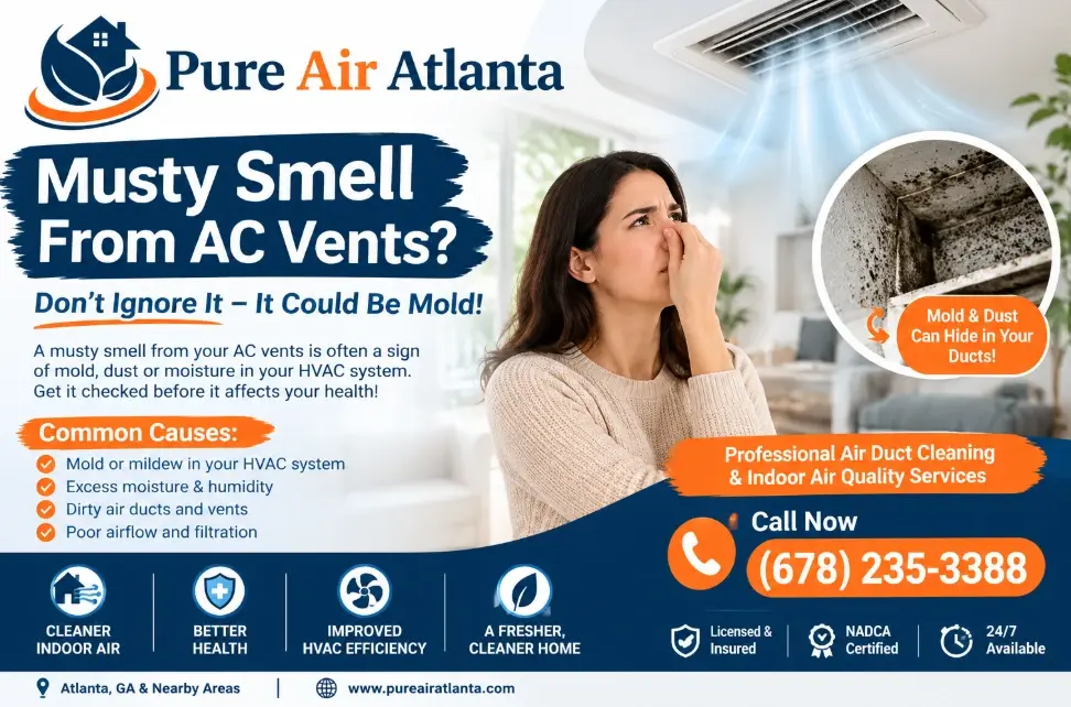 musty smell ac vents alpharetta