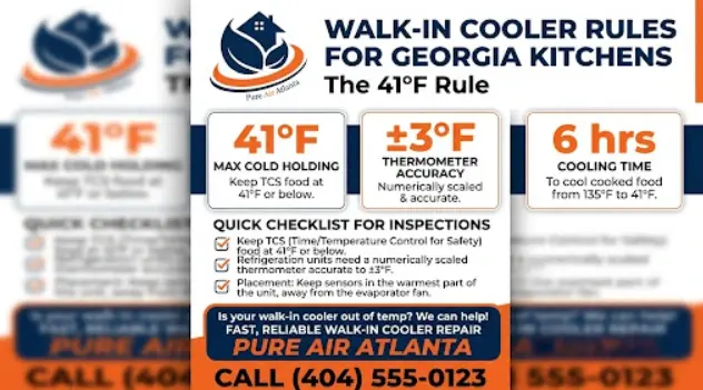 walk in cooler temperature Georgia